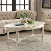 Fordon Oval Coffee Table in Antique White